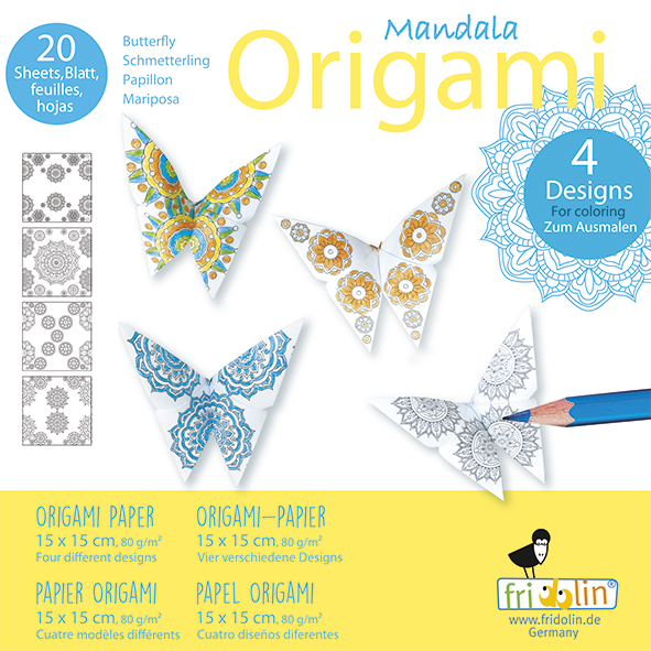 [ ] ٶ ÷  Mandala Coloring Origami, butterfly