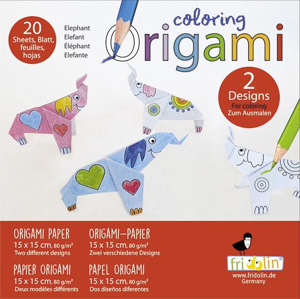 [ ] ÷ ڳ Coloring-Origami, Elephants